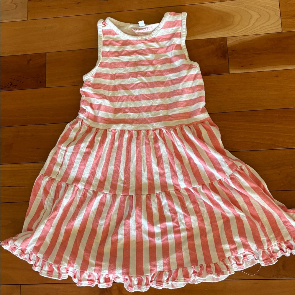 JCrew Girls Pink and White Striped Sleeveless Dress

Size 6